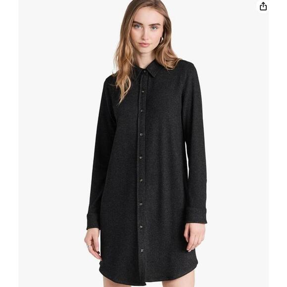Faherty Dresses & Skirts - Faherty Women's Legend Long Sleeve Black Shirt Sweater Dress